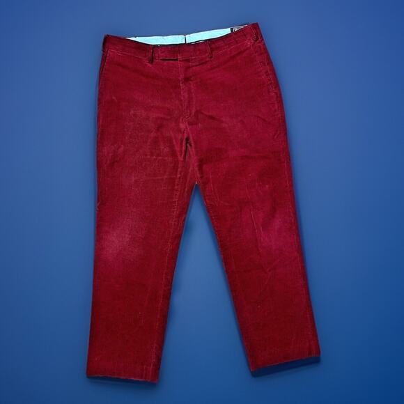 Vtg Polo Ralph Lauren Red Corduroy Pants Men’s 36x30 - Picture 1 of 8
